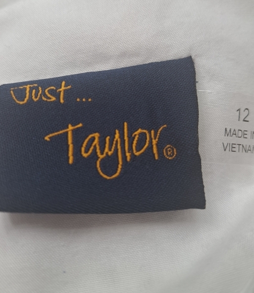 NWOT Just Taylor White Eyelet Midi Dress Size 12 - Picture 10 of 10